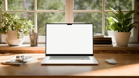 Laptop workspace setup